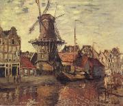 Claude Monet THe Windmill on the Onbekende Gracht oil painting reproduction